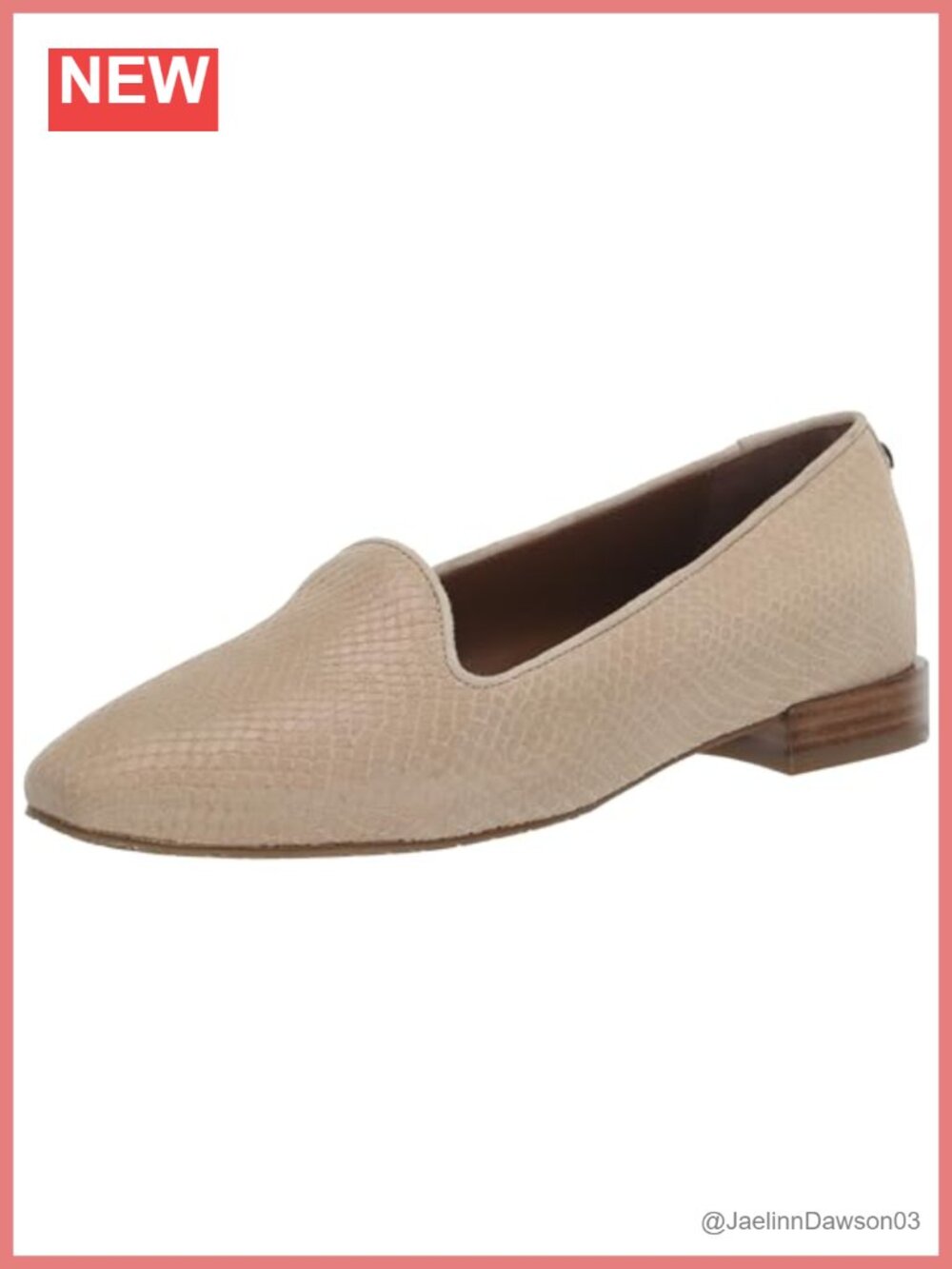 Metallic Snake Print Leather Low Heel Flats Women's Loafers